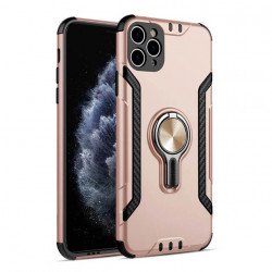 Airvent Holder 360 Ring Stand Armor Case with Magnetic Metal Plate for iPhone 11 6.1 (Rose Gold)